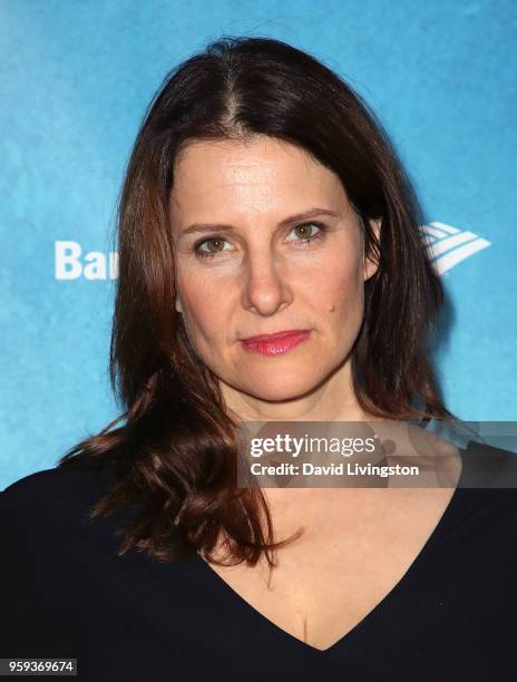Actress Mia Barron attends the opening night of "Soft Power" presented by the Center Theatre Group at the Ahmanson Theatre on May 16, 2018 in Los...