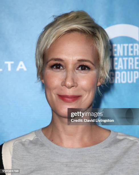 Actress Liza Weil attends the opening night of "Soft Power" presented by the Center Theatre Group at the Ahmanson Theatre on May 16, 2018 in Los...