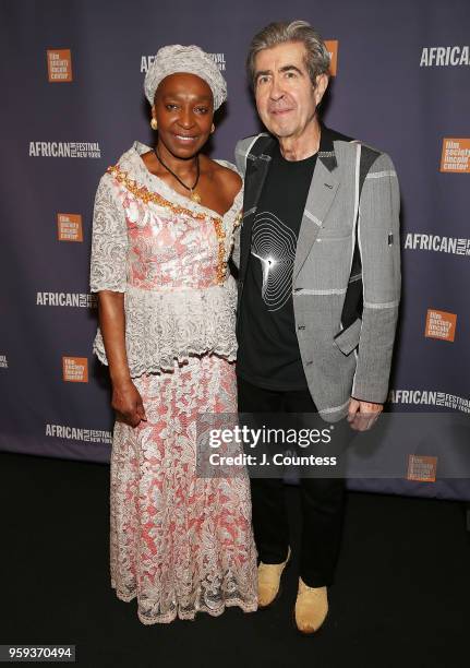 Founder of the New York African Film Festival Mahen Bonetti and Luca Bonetti attend the opening night of the 25th African Film Festival at Walter...