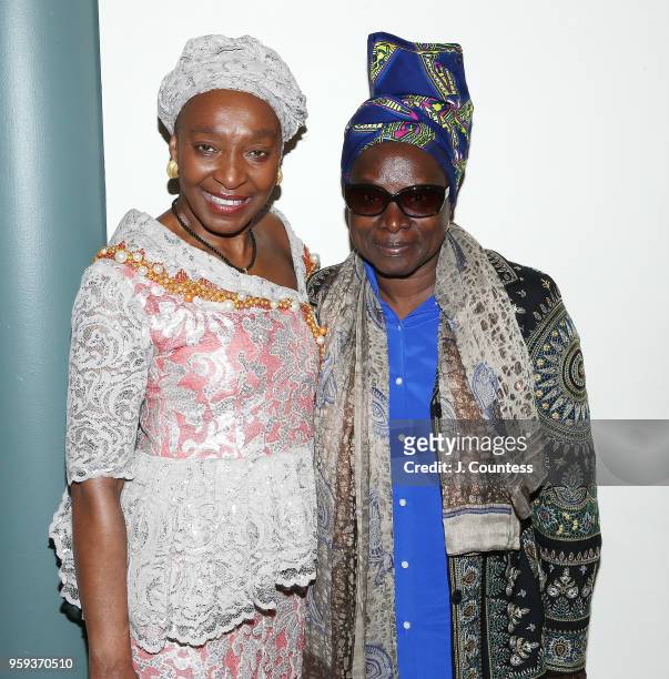 Founder of the New York African Film Festival Mahen Bonetti and singer Angelique Kidjo attend the opening night of the 25th African Film Festival at...