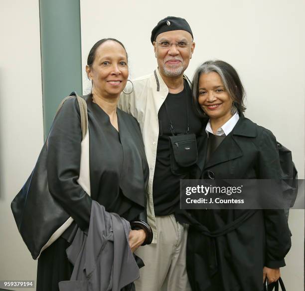 Producer/director Cheryl Hill, director Warrington Hudlin and President & CEO of the Apollo Theater Jonelle Procope attend the opening night of the...