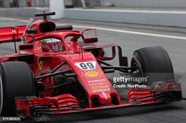 Antonio Giovinazzzi, team Ferrari, during the Formula 1 testing at the Barcelona Catalunya Circuit, on 16th May 2018 in Barcelona, Spain. --