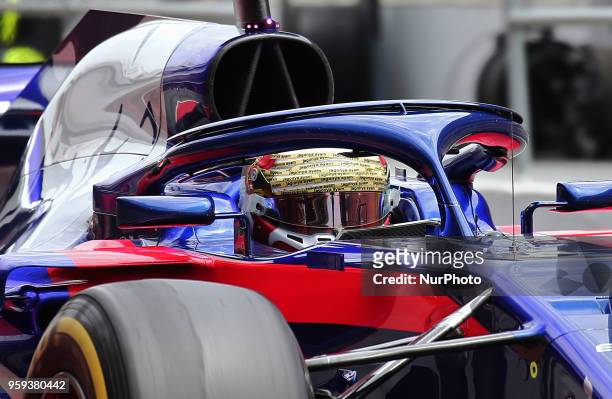 Sean Gelael, team Toro Rosso, during the Formula 1 testing at the Barcelona Catalunya Circuit, on 16th May 2018 in Barcelona, Spain. --