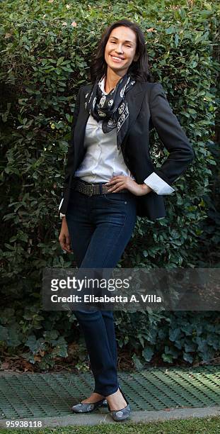 Actress Evgeniya Chernyshova attends a photocall for the Italian TV fiction 'Gli Ultimi Del Paradiso' at RAI Viale Mazzini on January 22, 2010 in...