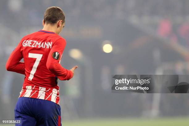 Antoine Griezmann of Atletico Madrid during the UEFA Europa League final match between Olympique de Marseille and Club Atletico de Madrid at Parc...