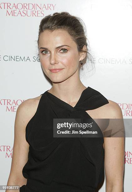 Actress Keri Russell attends the Cinema Society with John & Aileen Crowley screening of "Extraordinary Measures" at the School of Visual Arts Theater...