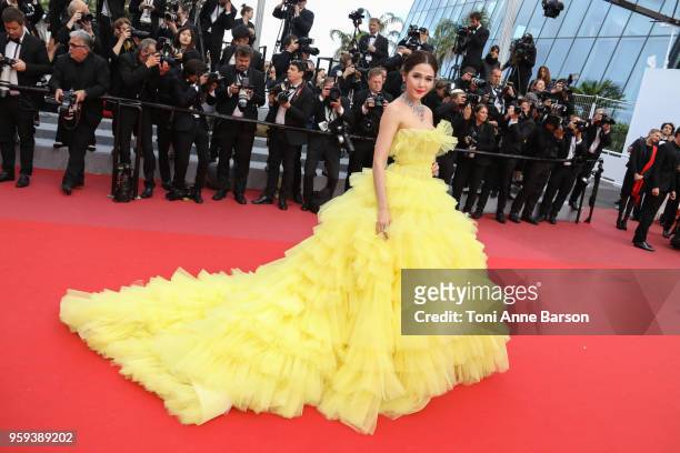 Araya Hargate attends the screening of "Sink Or Swim " during the 71st annual Cannes Film Festival at Palais des Festivals on May 13, 2018 in Cannes,...