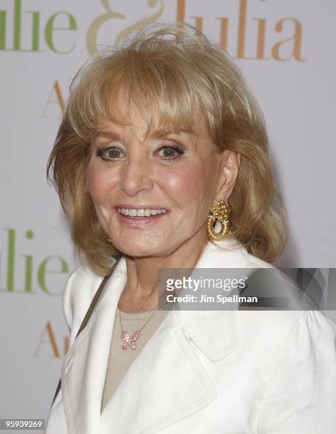 Barbara Walters attends the "Julie & Julia" premiere at the Ziegfeld Theatre on July 30, 2009 in New York City.