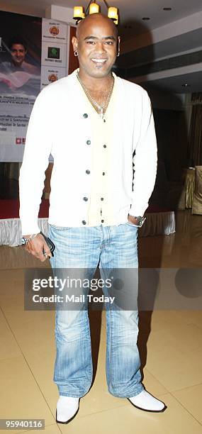 Vinod Kambli at the audio release of the album Vande Mataram in Mumbai on January 21, 2010.