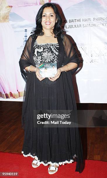 Singer Madhushree at the audio release of the album Vande Mataram in Mumbai on January 21, 2010.