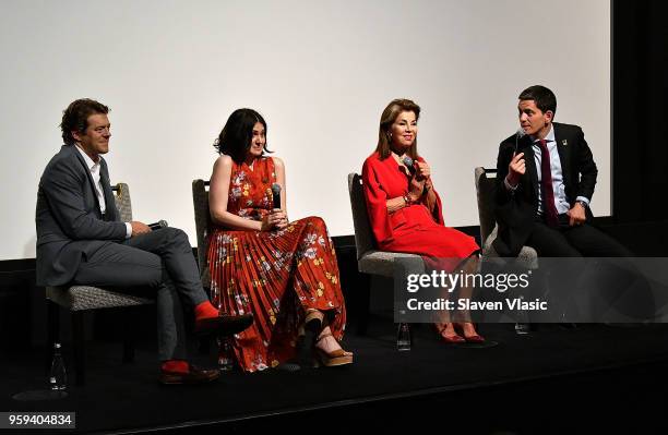 Executive producer Jason Blum, director Alexandra Shiva, executive producer HRH Princess Firyal of Jordan and IRC President and CEO David Miliband...