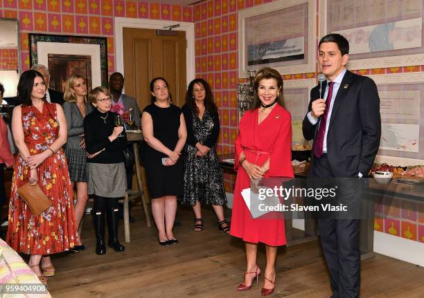 Executive producer HRH Princess Firyal of Jordan and IRC President and CEO David Miliband attend "This is Home: A Refugee Story" - New York Premier...