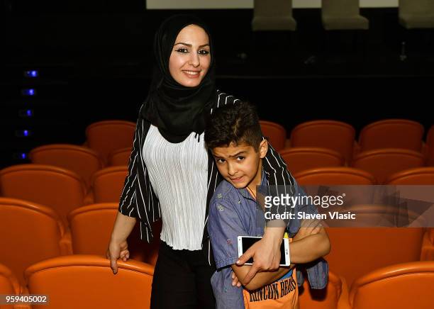 Yasmen Aboalshaer and Ahmad Alrifai attend "This is Home: A Refugee Story" - New York Premier Screening at Crosby Street Hotel on May 16, 2018 in New...