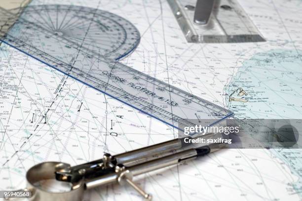Chart Table Navigation Instruments 466 Navigational Chart Stock Photos, High-Res Pictures, and Images ...