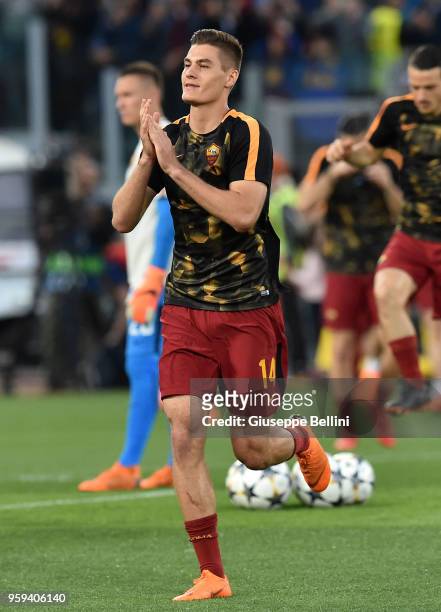 Patrik Schick of AS Roma prior the UEFA Champions League Semi Final Second Leg match between A.S. Roma and Liverpool FC at Stadio Olimpico on May 2,...