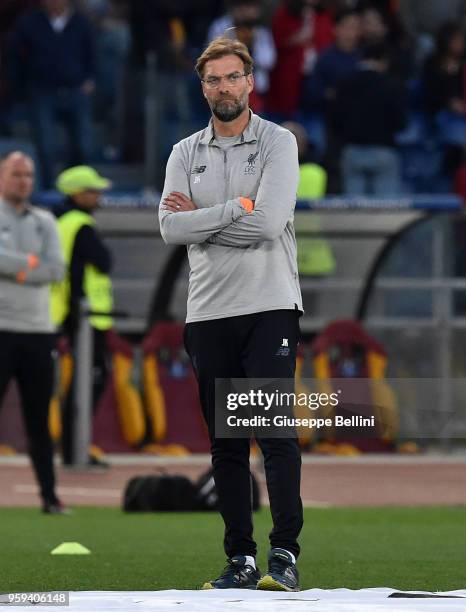 Jurgen Klopp head coach of Liverpool FC prior the UEFA Champions League Semi Final Second Leg match between A.S. Roma and Liverpool FC at Stadio...