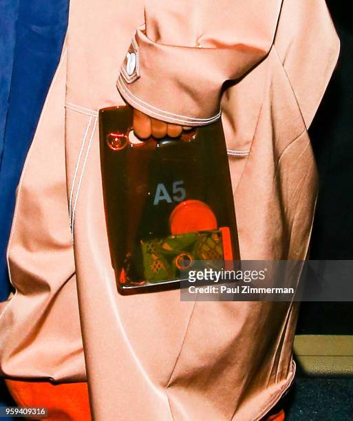 Dren Coleman, purse detail, at the 2018 CFDA Fashion Awards' Swarovski Award For Emerging Talent Nominee Cocktail Party at DUMBO House on May 16,...