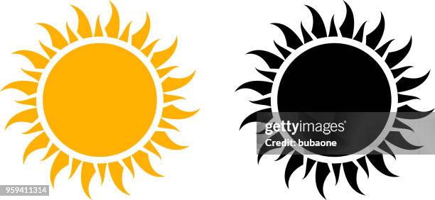 stockillustraties, clipart, cartoons en iconen met zomer pictogrammenset zon vectorafbeelding - zonlicht