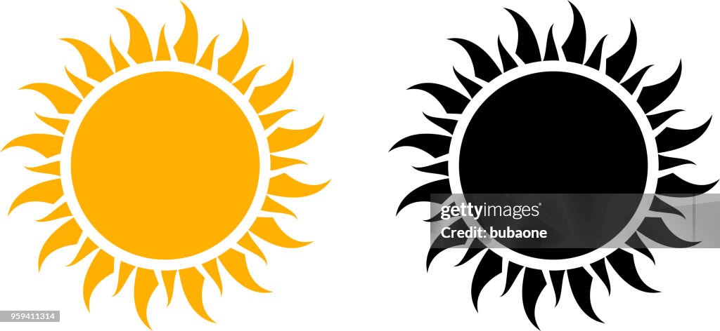 Summer Sun Icon Set Vector Graphic