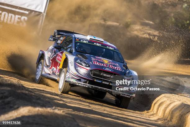 Teemu Suninen of Finland and Mikko Markkula of Finland compete in their M-Sport FORD WRT Ford Fiesta WRC during the shakedown of the WRC Portugal on...