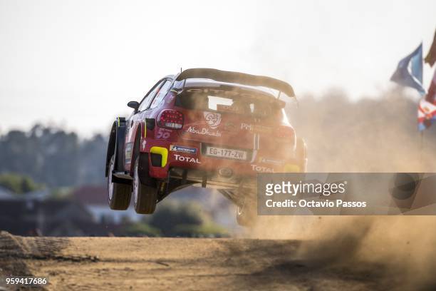 Mads Ostberg of Norway and Torstein Eriksen of Norway compete in their Citroen Total Abu Dhabi WRT Citroen C3 WRC during the shakedown of the WRC...