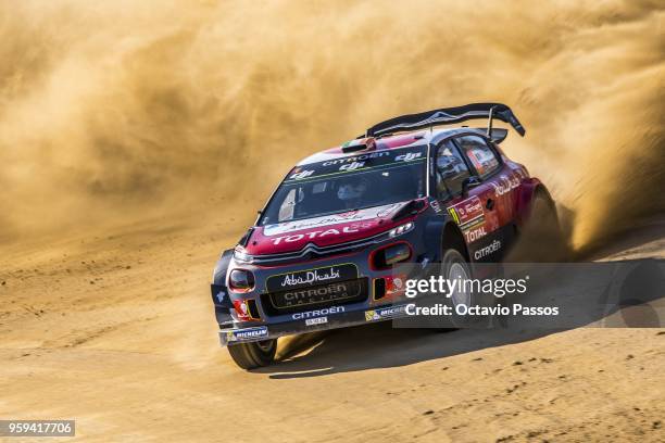 Craig Breen of Ireland and Scott Martin of Great Britain compete in their Citroen Total Ab Dhabi WRT Citroen C3 WRC during the shakedown of the WRC...