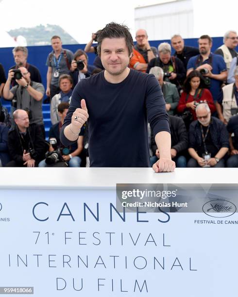 Actor Edoardo Pesce attends "Dogman" Photocall during the 71st annual Cannes Film Festival at Palais des Festivals on May 17, 2018 in Cannes, France.