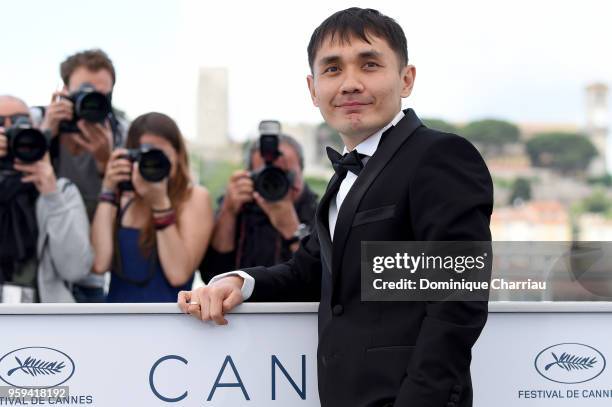 Director Adilkhan Yerzhanov attends "The Gentle Indifference Of The Word" Photocall during the 71st annual Cannes Film Festival at Palais des...