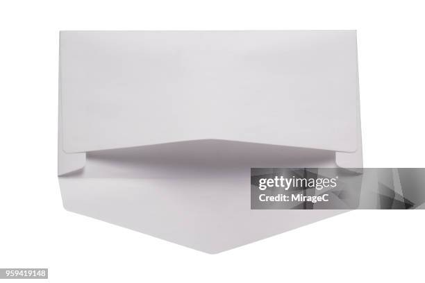 opened white envelope - envelope stock pictures, royalty-free photos & images