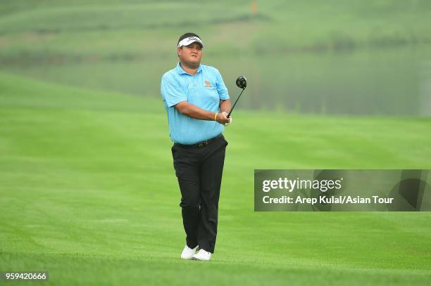 Prom Meesawat of Thailand pictured during round one of the 2018 Asia Pacific Classic at St. Andrews Golf Club on May 17, 2018 in Zhengzhou, Henan,...