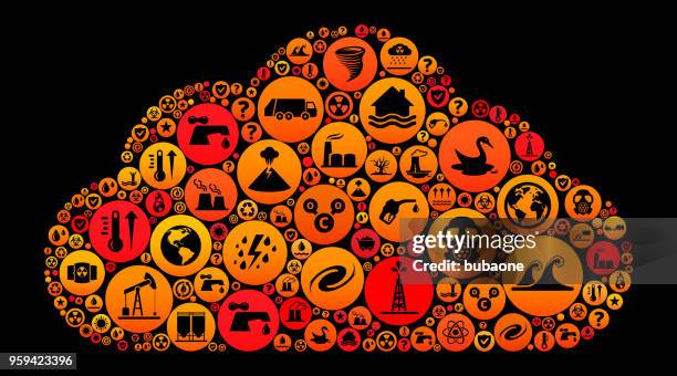 cloud climate change vector icon pattern - coal computer stock illustrations