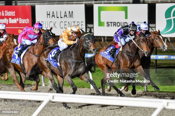 Pirellina ridden by Jake Noonan wins the Bunyip Football Netball Club F&M BM64 Handicap at Racing.com Park Synthetic Racecourse on May 17, 2018 in...