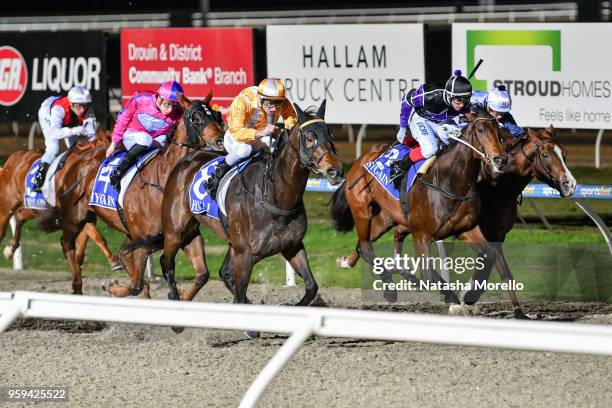 Pirellina ridden by Jake Noonan wins the Bunyip Football Netball Club F&M BM64 Handicap at Racing.com Park Synthetic Racecourse on May 17, 2018 in...