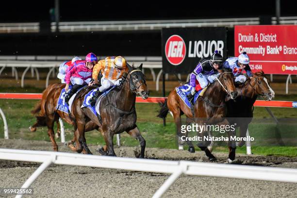 Pirellina ridden by Jake Noonan wins the Bunyip Football Netball Club F&M BM64 Handicap at Racing.com Park Synthetic Racecourse on May 17, 2018 in...