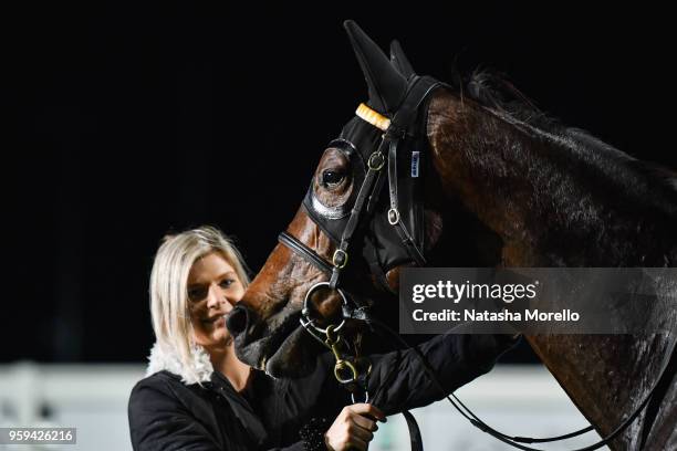 Pirellina after winning the Bunyip Football Netball Club F&M BM64 Handicap at Racing.com Park Synthetic Racecourse on May 17, 2018 in Pakenham,...