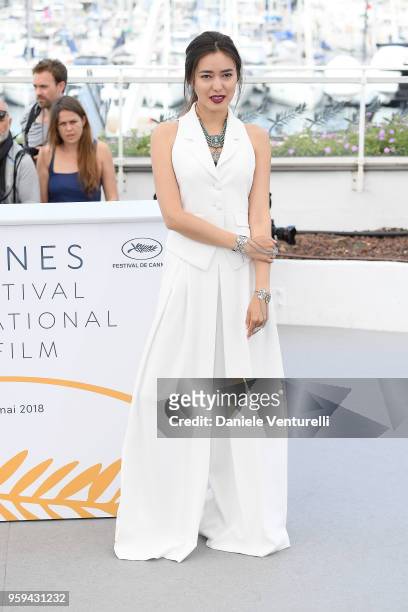 Actress Dinara Baktybaeva attends the photocall for the "The Gentle Indifference Of The Word" during the 71st annual Cannes Film Festival at Palais...