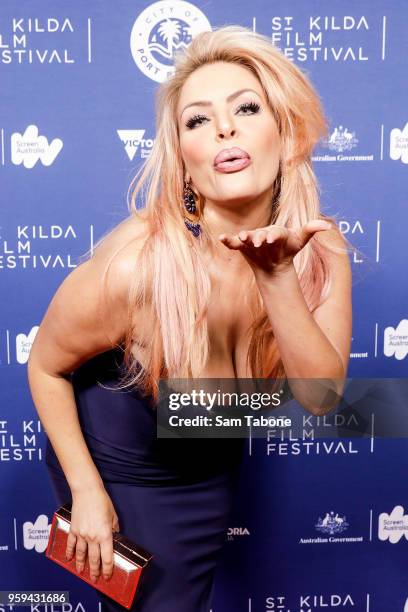 Sarah Roza arrives for St Kilda Film Festival 2018 Opening Night on May 17, 2018 in Melbourne, Australia.