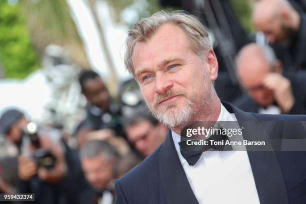 Christopher Nolan attends the screening of "Sink Or Swim " during the 71st annual Cannes Film Festival at Palais des Festivals on May 13, 2018 in...