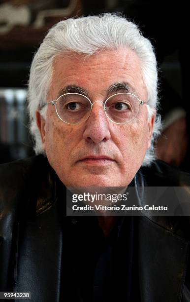 Germano Celant attends "Arte Povera": Press Conference At The Triennale on January 22, 2010 in Milan, Italy.