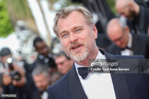 Christopher Nolan attends the screening of "Sink Or Swim " during the 71st annual Cannes Film Festival at Palais des Festivals on May 13, 2018 in...