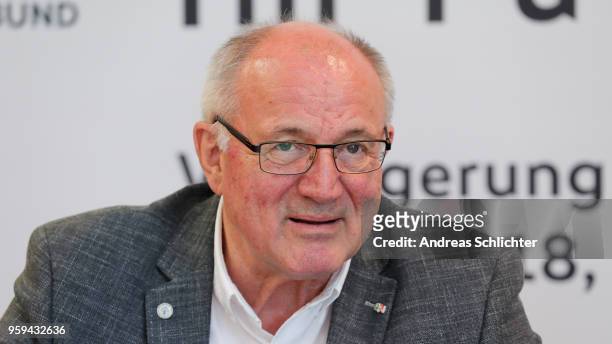 Heinz Hilgers at DFB Headquarter on May 17, 2018 in Frankfurt am Main, Germany.