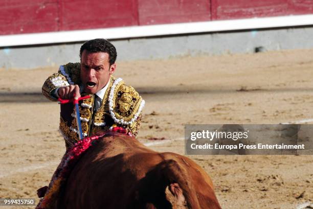 Antonio Ferrera attends a bullfighting of San Isidro Fair at Las Ventas bullring at Las Ventas Bullring on May 16, 2018 in Madrid, Spain.