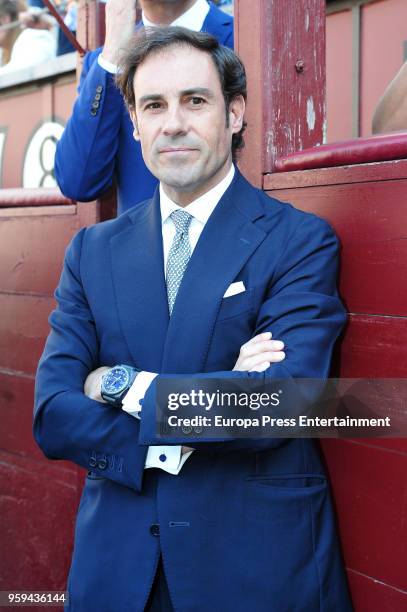 Miguel Baez Spinola 'El Litri' attends a bullfighting of San Isidro Fair at Las Ventas bullring at Las Ventas Bullring on May 16, 2018 in Madrid,...