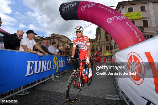 Start / Mattia Cattaneo of Italy and Team Androni Giocattoli-Sidermec / Osimo City / during the 101st Tour of Italy 2018, Stage 12 a 214km stage from...