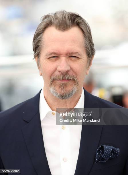 Gary Oldmanattends the photocall for Rendez-Vous With Gary Oldman during the 71st annual Cannes Film Festival at Palais des Festivals on May 17, 2018...
