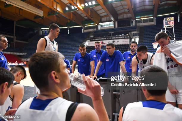 Mega Bemax team during the Adidas Next Generation Tournament game between U18 Lietuvos Rytas Vilnius v U18 Mega Bemax at Aleksandar Nikolic Hall on...