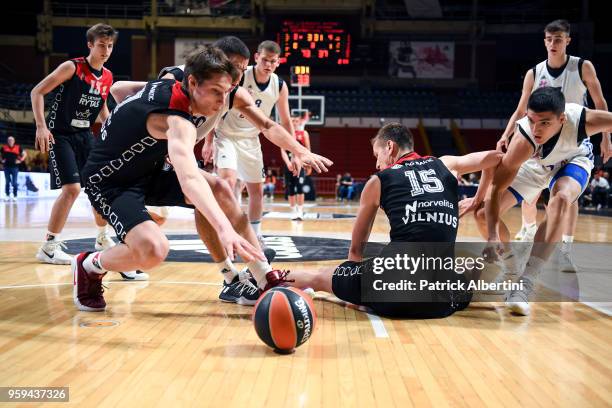 Azuolas Tubelis, #31 of U18 Lietuvos Rytas Vilnius in action during the Adidas Next Generation Tournament game between U18 Lietuvos Rytas Vilnius v...