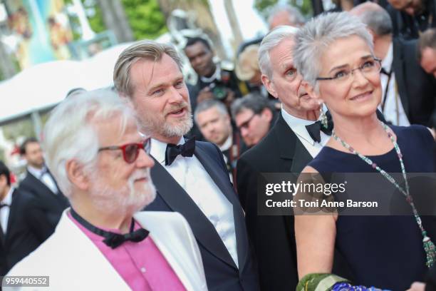 Director Christopher Nolan, actor Keir Dullea, Stanley Kubrick's producing partner and brother-in-law Jan Harlan and Stanley Kubrick's daughter...