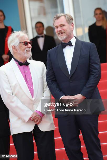 Jan Harlan and Christopher Nolan attend the screening of '2001: A Space Odyssey' ahead of the 'Sink Or Swim ' Premiere during the 71st annual Cannes...