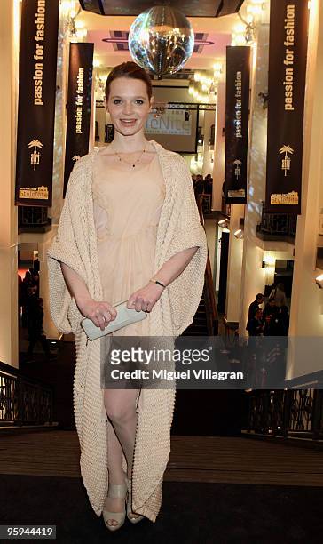 Karoline Herfurth poses prior to the Michalsky Style Night Fashion Show at Friedrichstadtpalast on January 22, 2010 in Berlin, Germany.